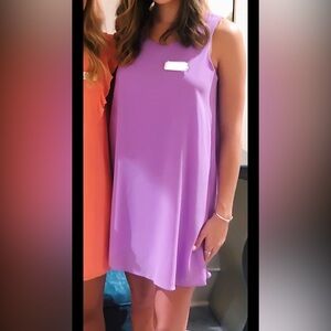 Lavender Sleeveless Ruffle Dress